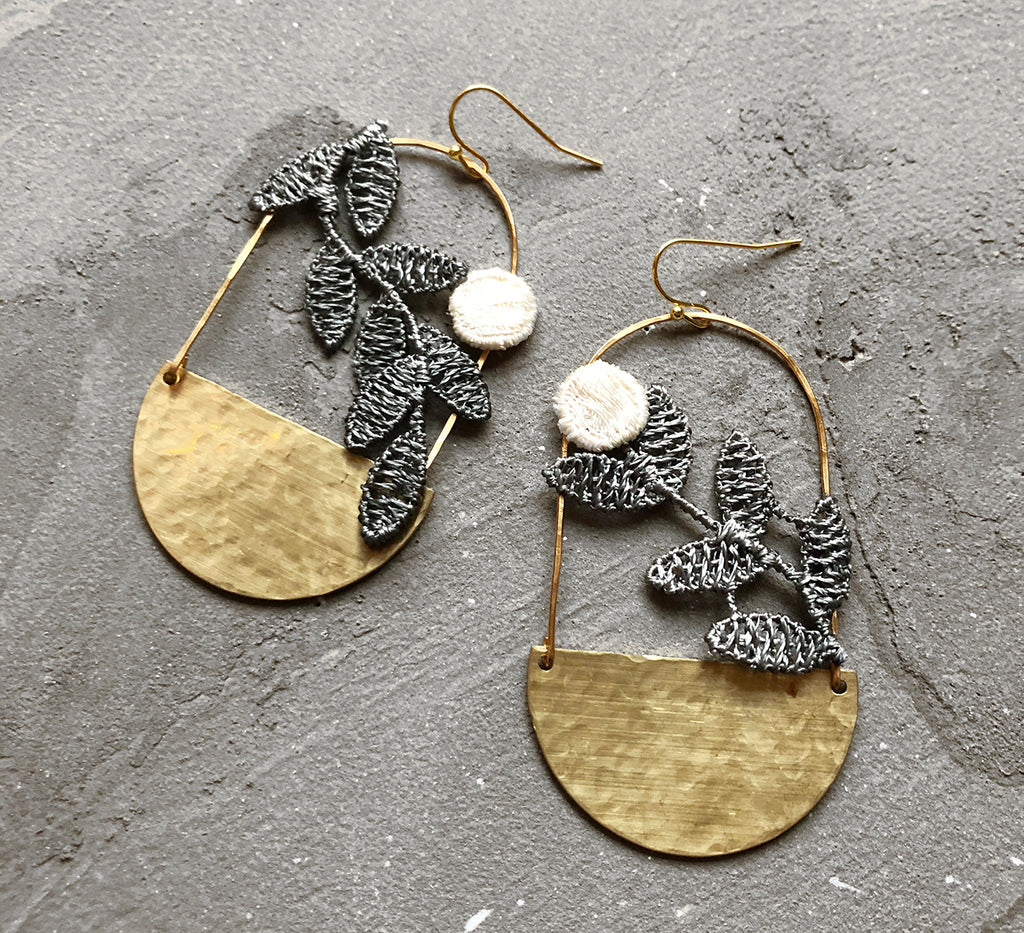 nina asymmetrical earrings