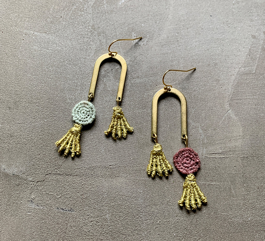 delphi asymmetrical earrings